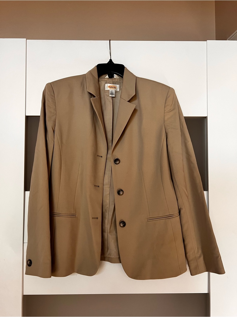 Talbots Tan Women's Blazer - Single-Breasted Suit Jacket